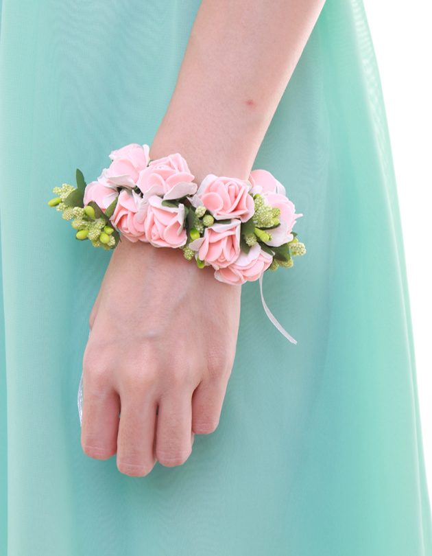 Rochelle Bridesmaid Corsage in White & Pink